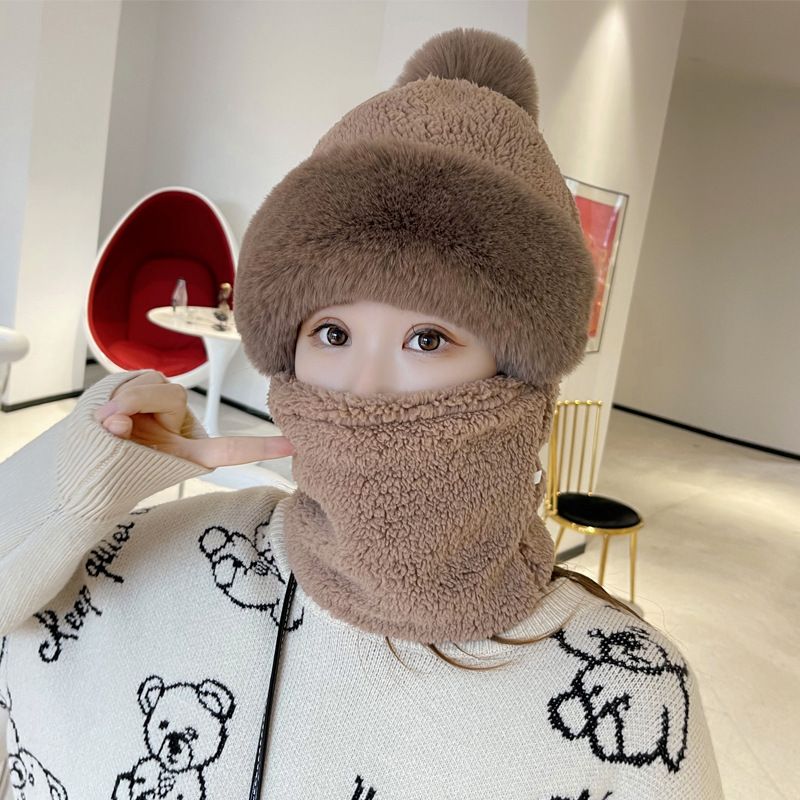 Maschera integrale da ciclismo invernale da donna LazyZoom, scaldacollo antivento, foderato in pile, protezione per le orecchie, fascia per la testa, cappello caldo integrato_voghion.com