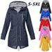 Wasserdichter Regenmantel für Damen, lässig, Basic, Outdoor, Trench, leichte Jacken mit Kordelzug, Wanderkleidung für Damen_voghion.com