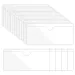20/30 pochettes autocollantes transparentes pour fiches de bibliothèque, avec ouverture sur le dessus (réf. 250414)_voghion.com