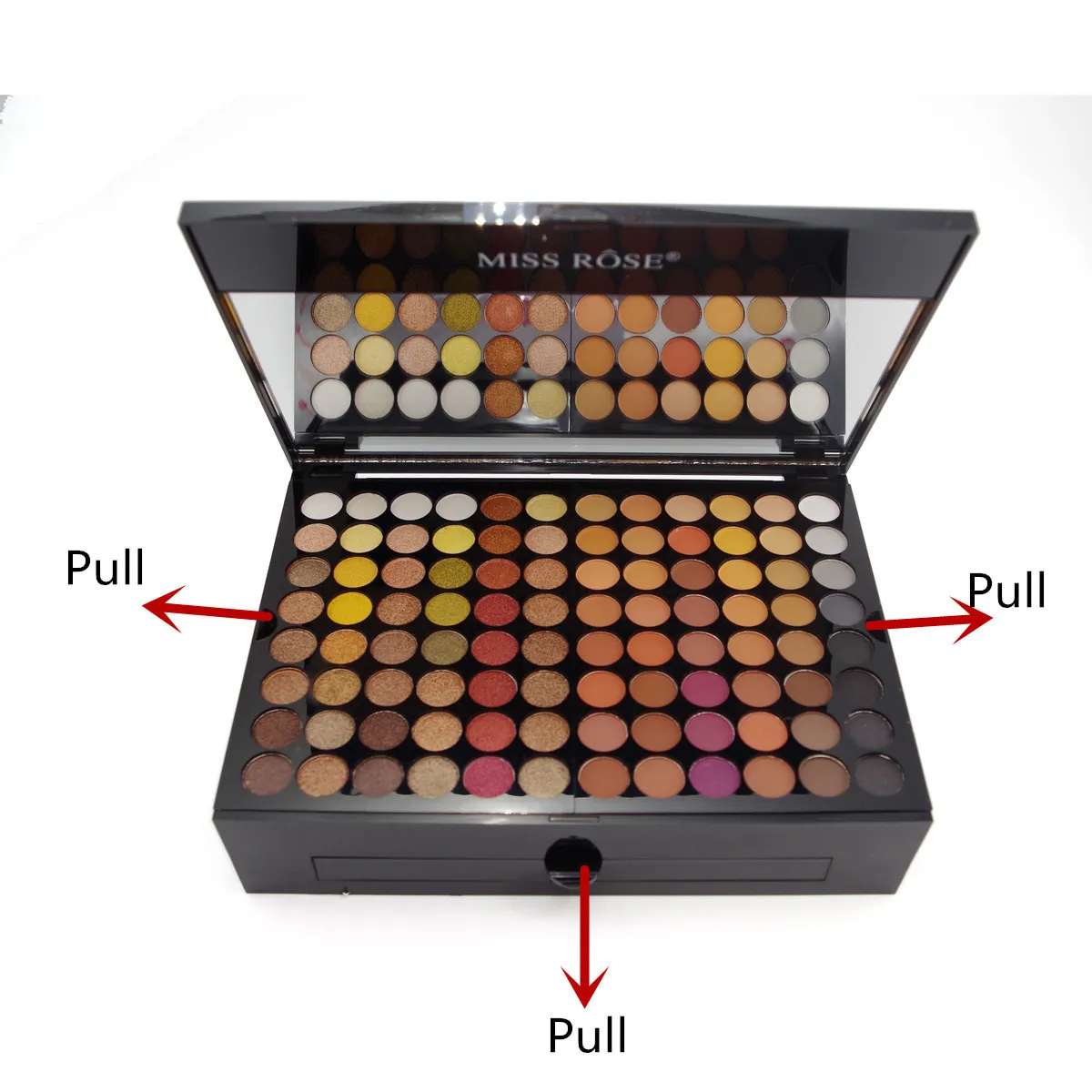 MISS ROSE 180 Color Piano Box Eye Shadow Blush Contour Set Makeup Palette Cosmetic Box_voghion.com