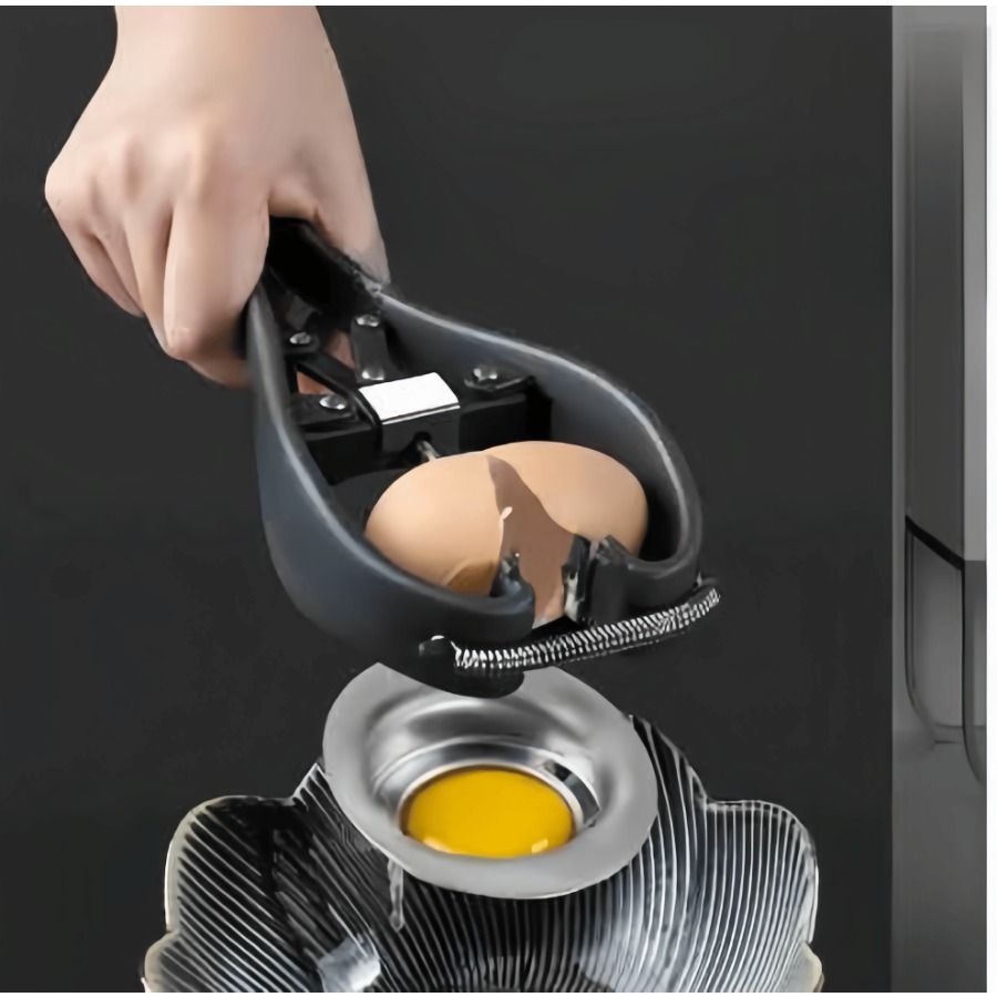 Separatore di uova in acciaio inossidabile per pollo da cucina, taglierina per tuorli in acciaio, strumento portatile per la rimozione di gadget_voghion.com