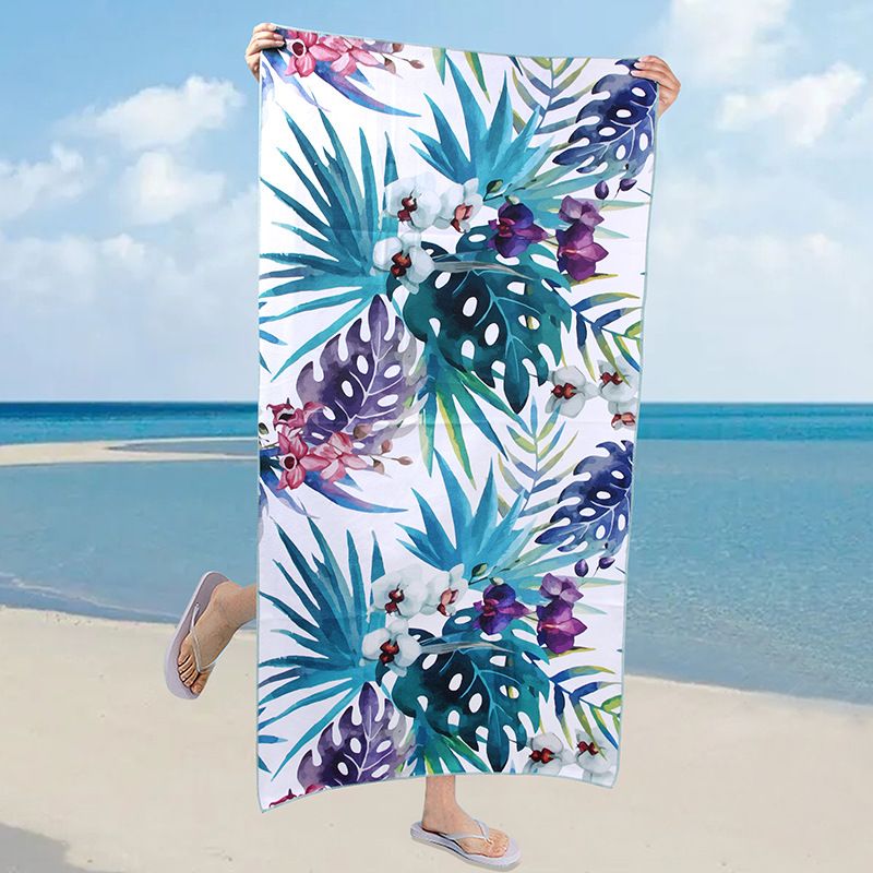 Doppelseitiges Strandtuch aus Samt, Großhandel, dickes, schnell trocknendes, saugfähiges, bedrucktes Badetuch_voghion.com