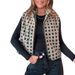 Gilet zippé en polaire gaufrée pour femme, col montant, sans manches, superposition légère et chaude pour l'automne et l'hiver_voghion.com