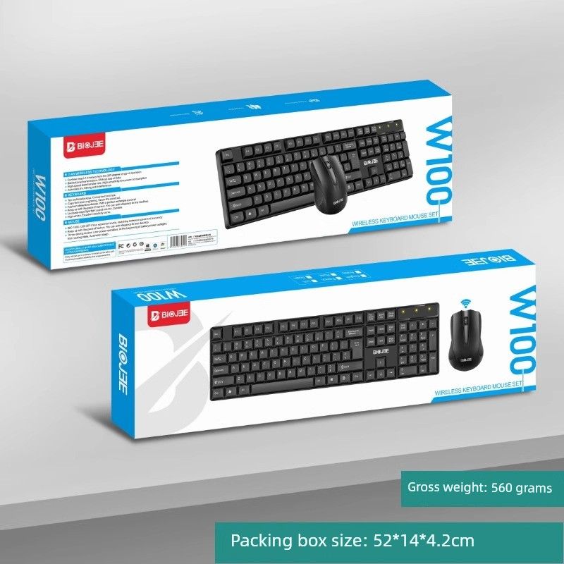 Set di tastiera wireless Gkm901 Chocolate per 78 computer desktop e laptop, mini mouse multifunzione 2.4G_voghion.com