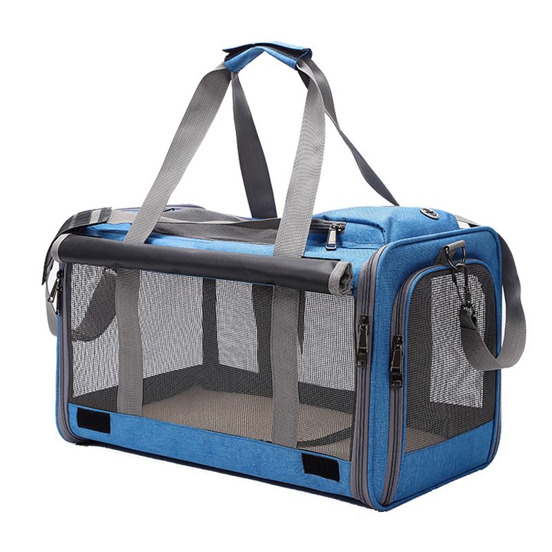 en skulder crossbody håndholdt kjæledyr bag utflukt hund bag bærbar katt bag stor kapasitet pustende kjæledyr bag_voghion.com
