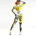 Cross-border European And American Fashion Printed High Elastic Sports Long Sleeve Hip-lifting Running Yoga Fitness Set_voghion.com