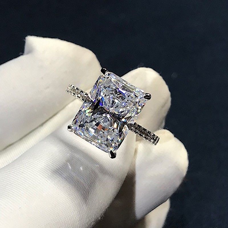 Anillo de platino con corte brillante y diamante de alto carbono y mosonita de 5 quilates simulado para mujer_voghion.com