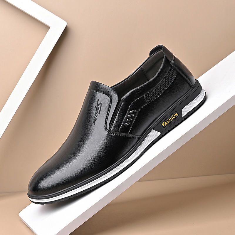 Large Size For Men 2024 New Item Soft Sole Non Slip Casual Single Business Leather Men's Shoes_voghion.com