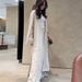Women's Clothing Summer New Lazy Style Long Split Coat Wide Leg Trousers Casual Suit_voghion.com