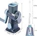 Rotary Grater Shredder, Handheld Cheese Grater, With Strong Suction Base, Kitchen Vegetable Slicer, 3 Replaceable_voghion.com