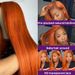 Parrucca IAMVIP trasparente per le donne Ginger Orange 13x6 parrucche Bone Straight 13x4 capelli umani anteriori in pizzo Wi_voghion.com