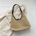 Trendy Korean INS Woven Tote Straw Large Capacity Underarm Shoulder Beach Bag For Women_voghion.com