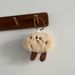 Porte-clés en peluche en forme de grain de café, créatif, dessin animé, pendentif, sac de voiture, machine à attraper les poupées_voghion.com