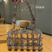 2024 Shiny and Invisible Transparent Acrylic Box Handmade Woven Handheld Crossbody Women's Bag_voghion.com