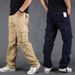 Herrenbekleidung Outdoor-Overalls für Herren, lockere, große Hosen mit mehreren Taschen, gerade, lässige Baumwollhose, verschleißfeste Herrenhose für Frühling und Sommer_voghion.com