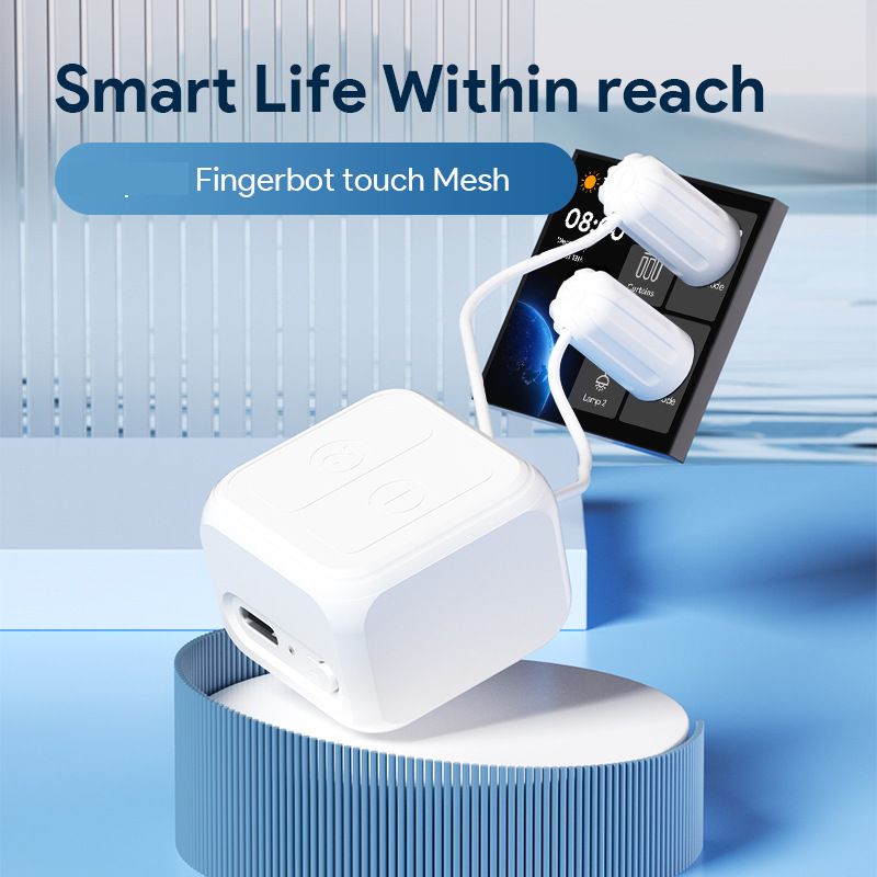 Tuya Smart Touchscreen Finger Robot With Dual-Control Bluetooth - Remote Timer & Click Automation For Smart Home Devices_voghion.com