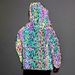 Abbigliamento maschile cappotto di cotone riflettente colorato tascabile tridimensionale cappotto di cotone con cappuccio luminoso color arcobaleno cappotto di cotone di grandi dimensioni_voghion.com