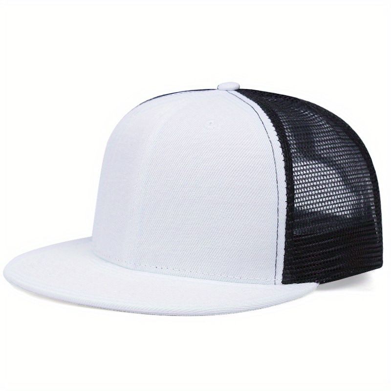 Blank mænds hiphop-nethat til kvinder, trendy forår og sommer, camouflage baseballhat med flad skygge_voghion.com