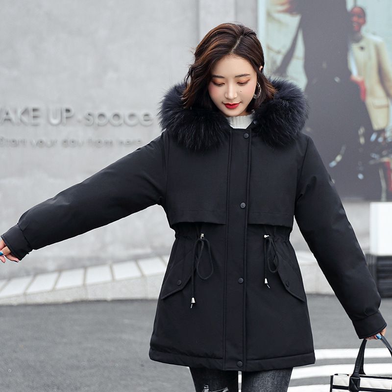 Parka mi-longue pour femme, vêtement d'hiver, nouveau style, épais, ample, chaud, manteau en coton, grande taille, 2024_voghion.com