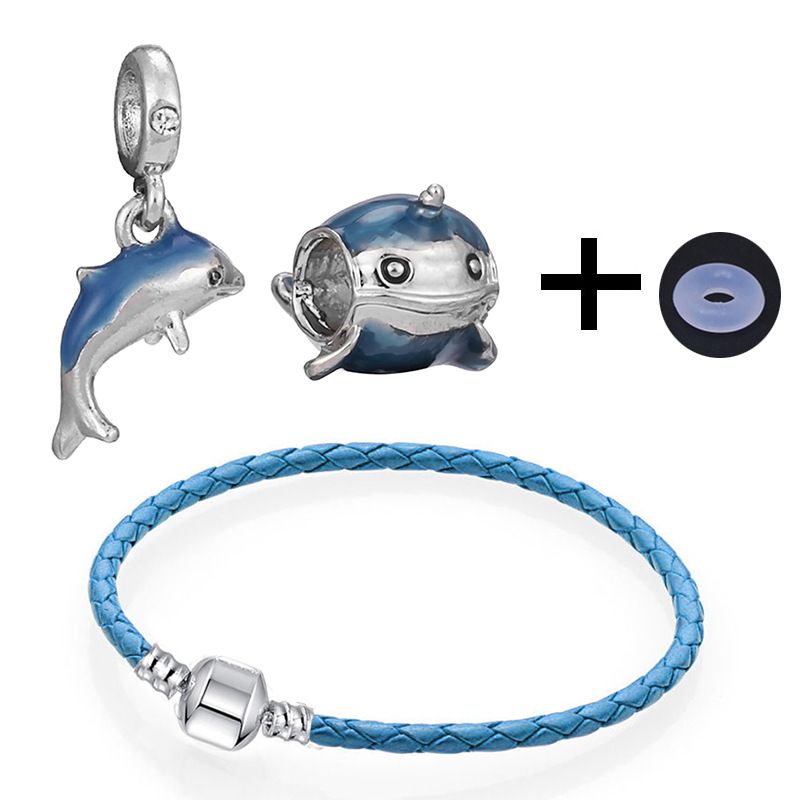 Braccialetti con ciondoli Panjia, design semplice, accessori di lusso fai da te, bracciale in pelle blu con ciondoli a forma di farfalla per i piedi_voghion.com