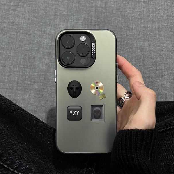 Trendy Brand Cassette Tape 16 Telefono IPhone 15 Promax Premium Color Argento 14/13 Anti Caduta Custodia 12_voghion.com