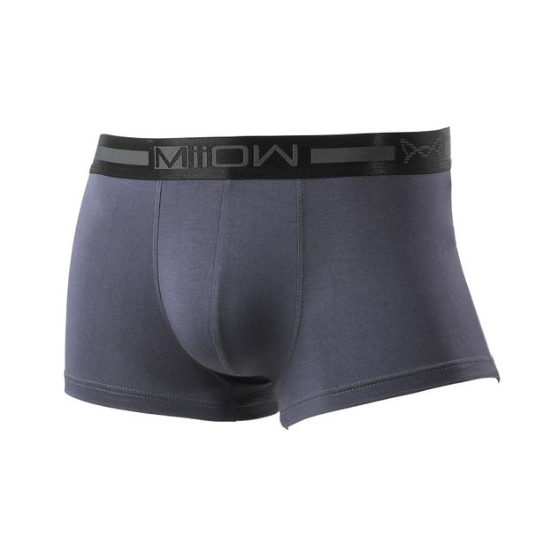 Intimo da uomo, intimo tinta unita, boxer da uomo a doppio strato, a vita media, con cavallo interno, traspiranti e comodi, per ragazzi._voghion.com