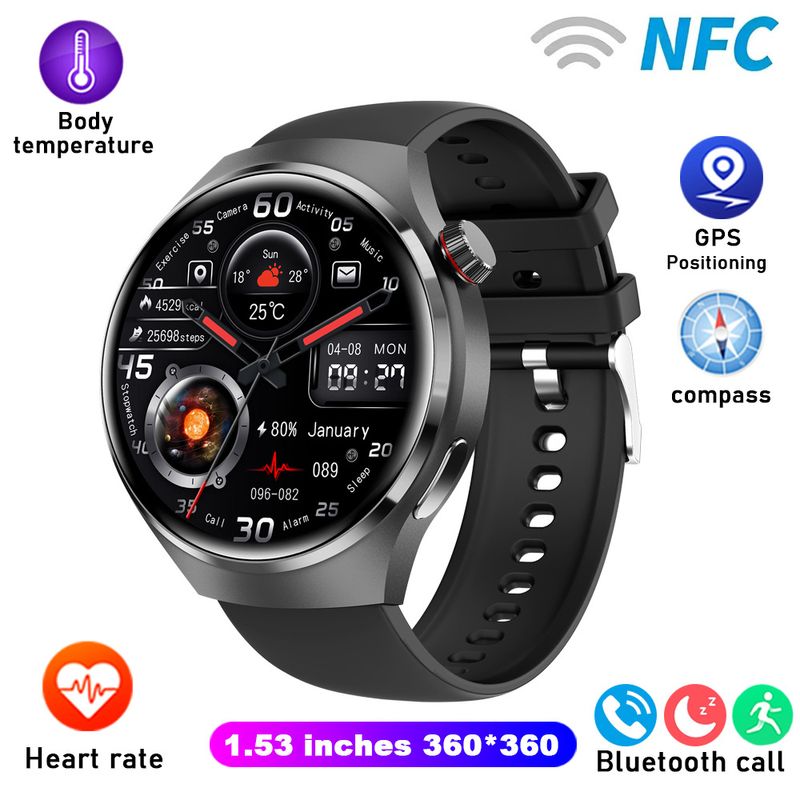 GT4PRO pametna ura Bluetooth klic Vodotesna športna pametna ura Voice Assistant Pametna ura_voghion.com