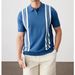 Kurzarm-Poloshirt in Kontrastfarbe für Herren im Sommer, High-End-Slim-Fit, Business Casual, T-Shirt aus Eisseide mit halblangen Ärmeln und gestricktem Revers_voghion.com