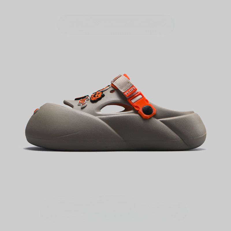 Japanese Single Accessories Croc Shoes Men Summer Outdoor Funny Closed-Toe Slippers Women Open-Toe Couple Beach Sandals_voghion.com