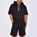 Performance-Set aus kurzärmligem Hoodie und Jogginghose für Herren – fürs Fitnessstudio und die Straße (S–XXL, 90 % Polyester, feuchtigkeitsableitend)_voghion.com