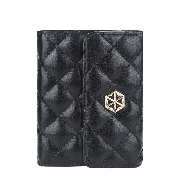 Boiseen new women's card bag version embossed multi-card slot accordion coin purse small buckle wallet wholesale_voghion.com