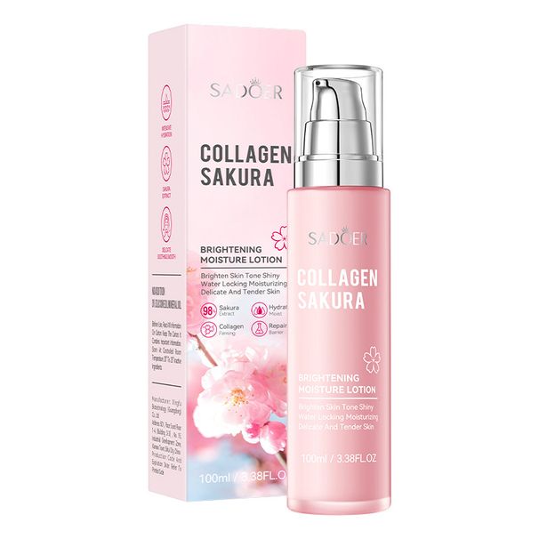 Full English SADOER Sakura Collagen Clear Brightening Softening Moisturizing Water Lotion_voghion.com