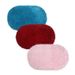 Ultra-Soft Flocked Polyester Bath Mat - Non-Slip Absorbent Oval Rug For Bathroom, Kitchen, Entryway & More, Machine Washable, Modern Solid Color_voghion.com