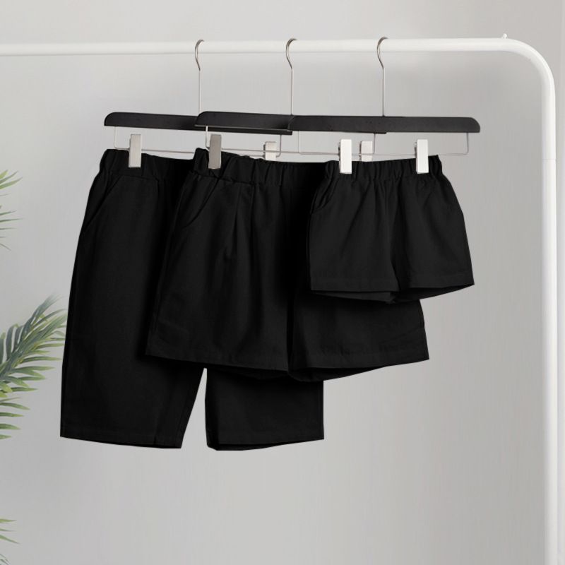 Mother&Kids Trīs un četru cilvēku ģimenei paredzēta mātes un meitas īsroku kleita tēvam un dēlam, tīras kokvilnas T-krekls ģimenei_voghion.com