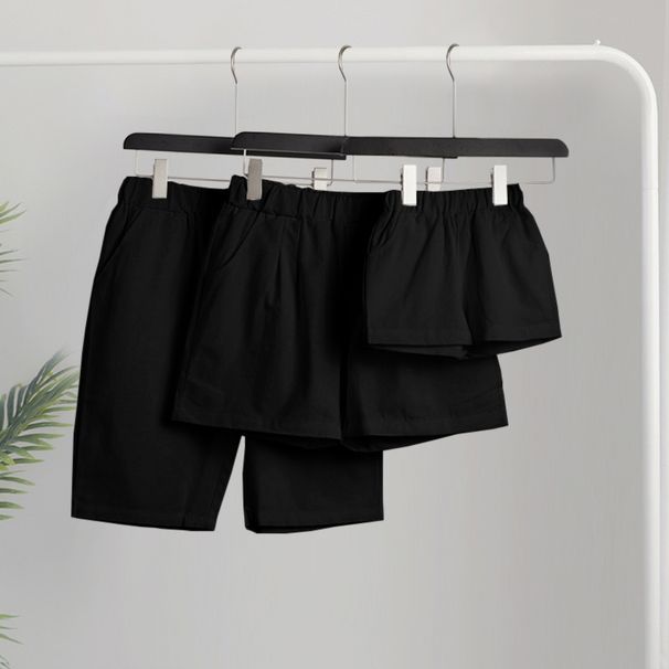 Mother&Kids Trīs un četru cilvēku ģimenei paredzēta mātes un meitas īsroku kleita tēvam un dēlam, tīras kokvilnas T-krekls ģimenei_voghion.com