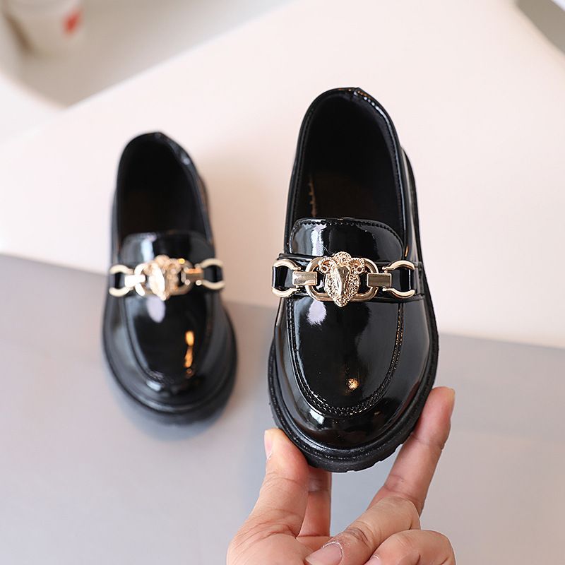 Zapatos de cuero para niños, zapatos de cuero pequeños para niñas de otoño, suelas blandas, zapatos de princesa, zapatos individuales de estilo británico_voghion.com