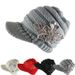 New style sequin sticker baseball duckbill cap with brim autumn and winter warm woolen hat for women_voghion.com