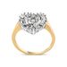10K Yellow Gold 1/4 Cttw Round and Baguette cut Diamond Heart Shape Ballerina Ring (H-I Color, I1-I2 Clarity) - Ring Size 7_voghion.com