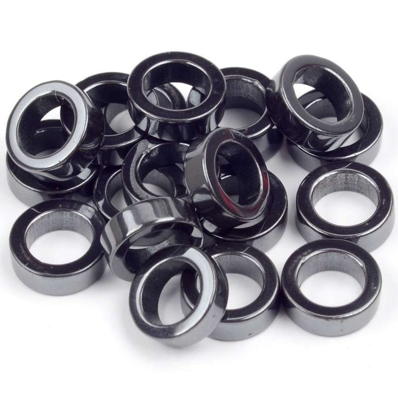 New Magnetic-Free Black Gallstone Donut Fashion Unisex DIY Jewelry Accessories Multiple Specifications_voghion.com