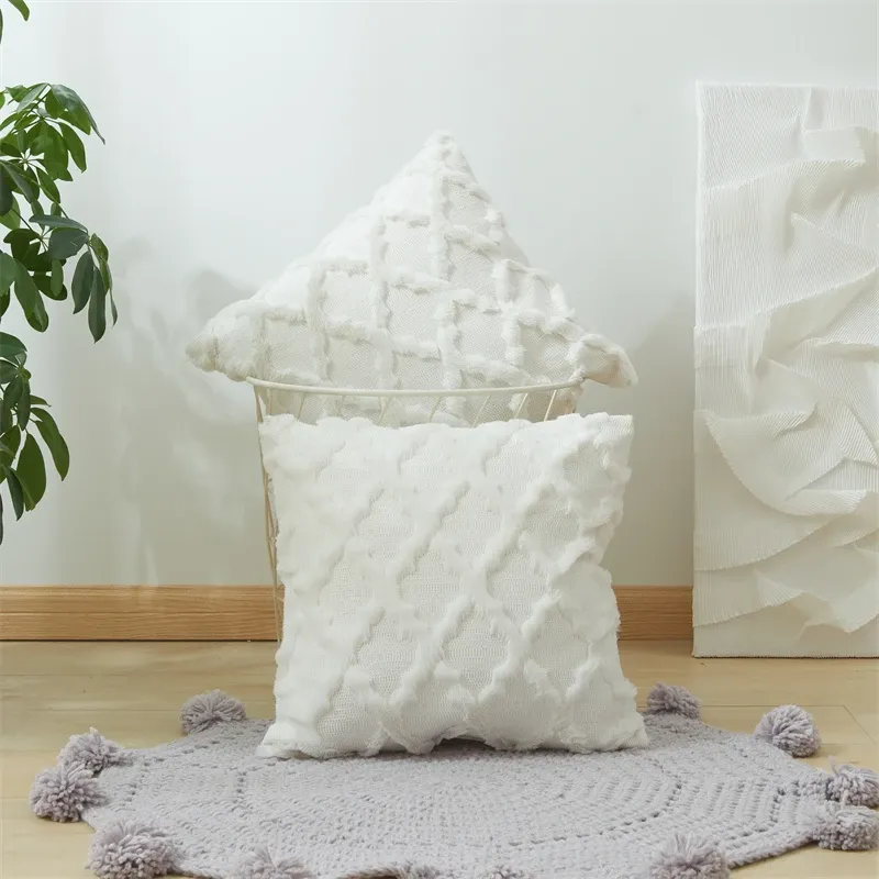 Cushion Cover Short Plush Decorative Pillows 45x45cm 30x50cm Boho Pillowcases Pillow Cover For Sofa Bedroom Chair Home Decor_voghion.com