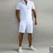 Menns Polo Casual Løse shortser med korte ermer Joggedress_voghion.com