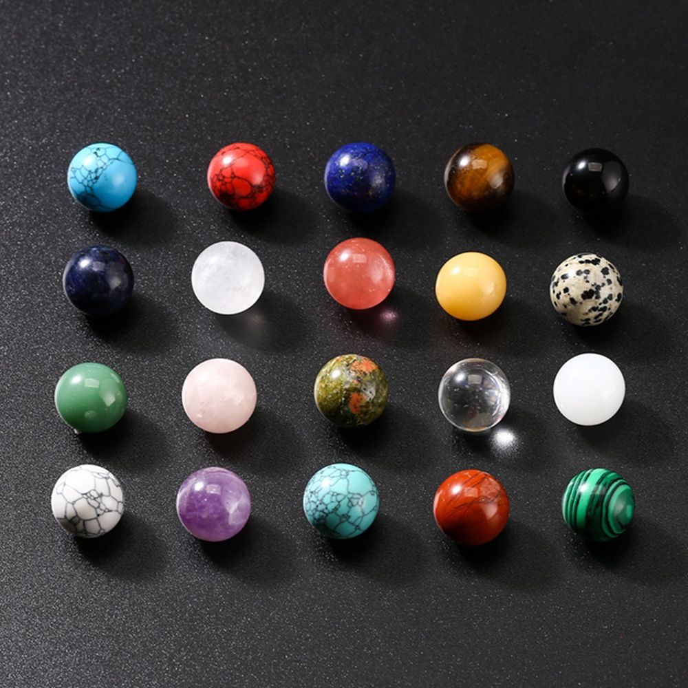 Lochlose 16mm Runde Kugel Ornamente Natürlicher Amethyst Achat Diy Lochlose Kristall Anhänger Stein Runde Perlen_voghion.com