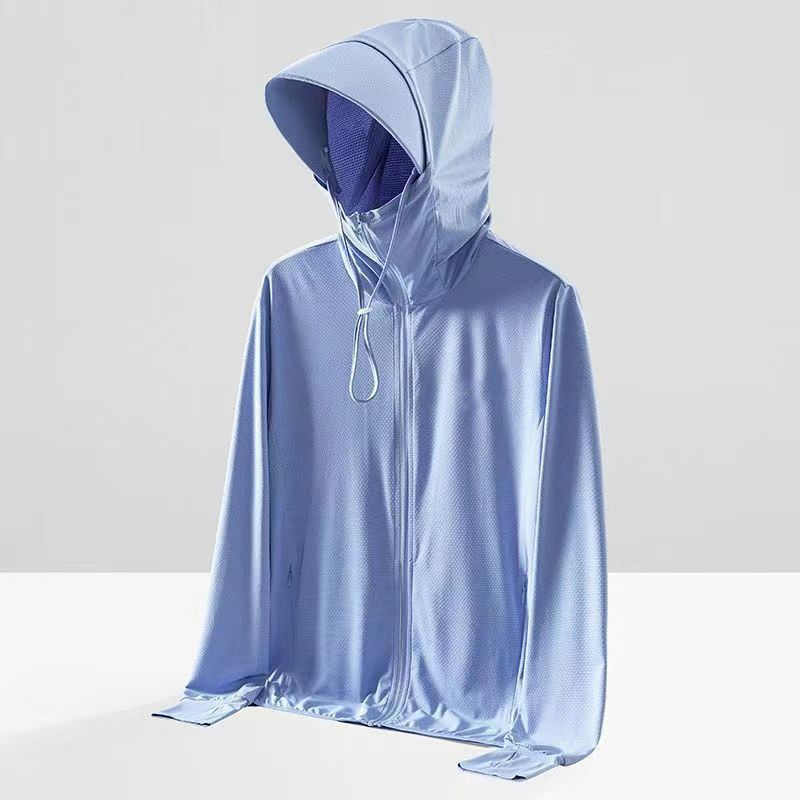 Men's UPF50+ Sun Protection Shirt - Cooling Breathable Outdoor Shirt With Hood & Brim - Unisex Lightweight UV Protective Top For Summer​_voghion.com