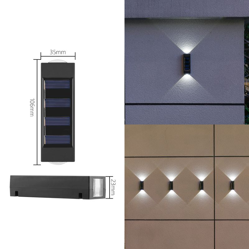 Luci da parete solari per esterni, luci decorative da giardino impermeabili per patio, recinzione, vialetto, illuminazione paesaggistica con LED e batteria ricaricabile_voghion.com