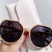Occhiali da sole marroni stile Ins da donna, retrò, con montatura piccola, bianchi, con viso piccolo_voghion.com