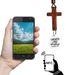 NFC-Bibelkreuz-Autoanhänger – Kreuz aus Walnussholz mit NFC-Chip für Smart-Home-Automatisierung, Routennavigation und Audio-Playlist-Auslösung_voghion.com