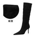 315-A19 Winter Women's Super Heels Stiletto Wrinkled Suede Pointed Toe Party High Boots_voghion.com