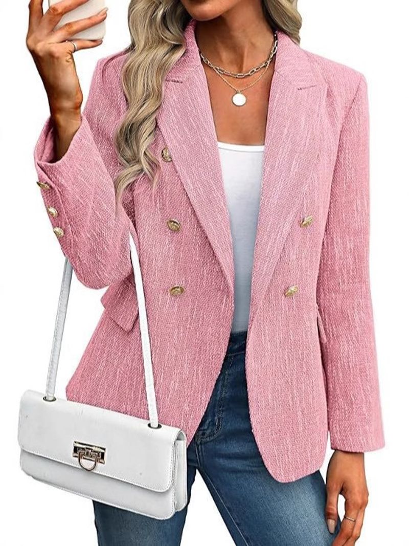 ​​"Tailored Minimalist Blazer – Structured Single-Breasted Jacket With Relaxed Silhouette (Black)"​​_voghion.com