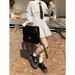2025 Spring Autumn Women's Suit With Vertical Stripes Long Sleeve Shirt And Elastic Waist Casual Pants Shorts Two-Piece_voghion.com