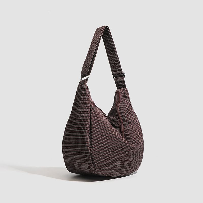 Borsa a tracolla monospalla coreana con motivo scozzese, nuova moda per il tempo libero e l'estate 2025_voghion.com